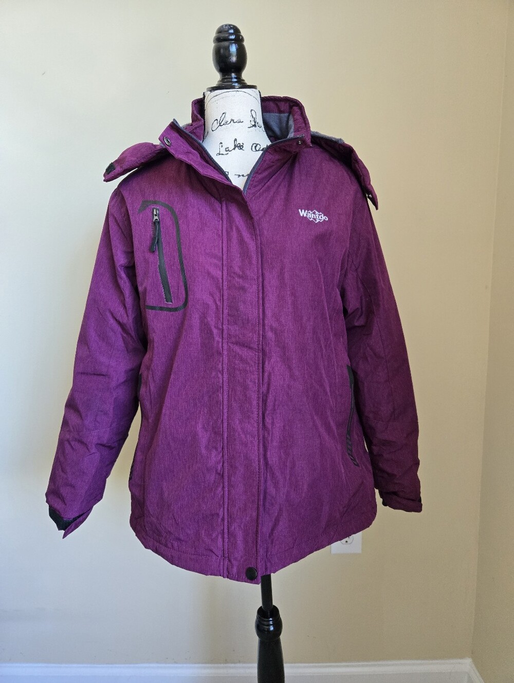 Wantdo Ski Jacket Womens L Plum Purple Full Zip